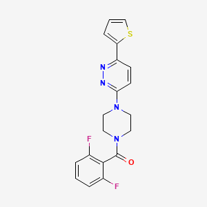molecular formula C19H16F2N4OS B2408181 (2,6-Difluorophenyl)(4-(6-(thiophen-2-yl)pyridazin-3-yl)piperazin-1-yl)methanone CAS No. 921873-08-7