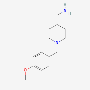 molecular formula C14H22N2O B2408189 (1-(4-Methoxybenzyl)piperidin-4-yl)methanamine CAS No. 117702-38-2