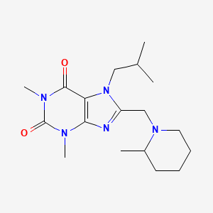 1,3-Dimethyl-8-[(2-methylpiperidin-1-yl)methyl]-7-(2-methylpropyl)purine-2,6-dione
