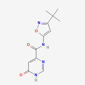 molecular formula C12H14N4O3 B2408197 N-(3-(tert-Butyl)isoxazol-5-yl)-6-hydroxypyrimidin-4-carboxamid CAS No. 2034622-48-3