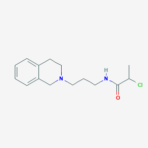 2-Chloro-N-[3-(3,4-dihydro-1H-isoquinolin-2-yl)propyl]propanamide