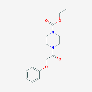 molecular formula C15H20N2O4 B240820 Ethyl 4-(phenoxyacetyl)-1-piperazinecarboxylate 