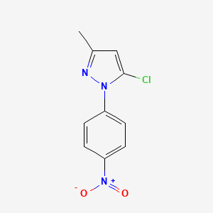 molecular formula C10H8ClN3O2 B2408202 5-chloro-3-methyl-1-(4-nitrophenyl)-1H-pyrazole CAS No. 73225-14-6