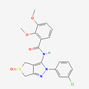 N-(2-(3-chlorophenyl)-5-oxido-4,6-dihydro-2H-thieno[3,4-c]pyrazol-3-yl)-2,3-dimethoxybenzamide