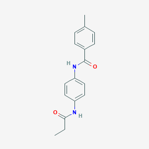 molecular formula C17H18N2O2 B240822 4-methyl-N-[4-(propionylamino)phenyl]benzamide 