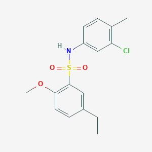 N-(3-Chloro-4-methylphenyl)-5-ethyl-2-methoxybenzenesulfonamide