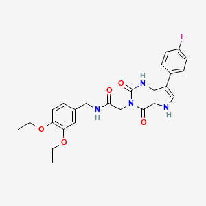 N-(3,4-diethoxybenzyl)-2-(7-(4-fluorophenyl)-2,4-dioxo-1H-pyrrolo[3,2-d]pyrimidin-3(2H,4H,5H)-yl)acetamide