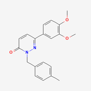 molecular formula C20H20N2O3 B2408227 6-(3,4-Dimethoxyphenyl)-2-[(4-methylphenyl)methyl]pyridazin-3-one CAS No. 899946-57-7