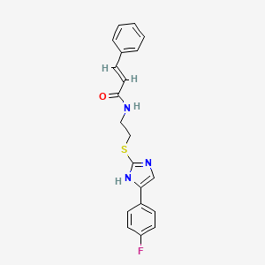 N-(2-((5-(4-fluorophenyl)-1H-imidazol-2-yl)thio)ethyl)cinnamamide