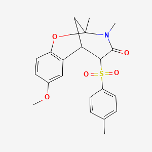 molecular formula C21H23NO5S B2408277 8-甲氧基-2,3-二甲基-5-甲苯磺酰基-5,6-二氢-2H-2,6-甲苯并[g][1,3]恶唑环-4(3H)-酮 CAS No. 1008979-32-5
