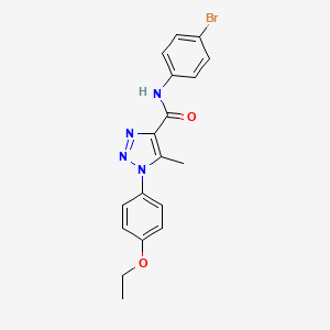 molecular formula C18H17BrN4O2 B2408280 4-溴苯基-1-(4-乙氧基苯基)-5-甲基-1H-1,2,3-三唑-4-甲酰胺 CAS No. 866866-73-1