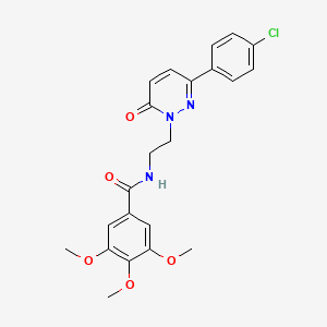 molecular formula C22H22ClN3O5 B2408285 N-(2-(3-(4-氯苯基)-6-氧代嘧啶并[1,6-a]嘧啶-1(6H)-基)乙基)-3,4,5-三甲氧基苯甲酰胺 CAS No. 921576-61-6