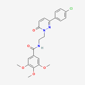 molecular formula C22H22ClN3O5 B2408285 N-(2-(3-(4-クロロフェニル)-6-オキソピリダジン-1(6H)-イル)エチル)-3,4,5-トリメトキシベンザミド CAS No. 921576-61-6