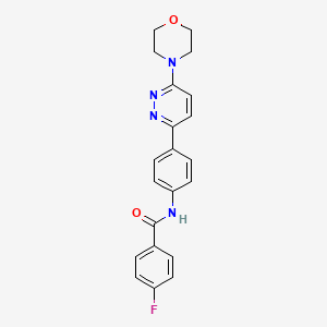 molecular formula C21H19FN4O2 B2408287 4-fluoro-N-(4-(6-morpholinopyridazin-3-yl)phenyl)benzamide CAS No. 899745-99-4