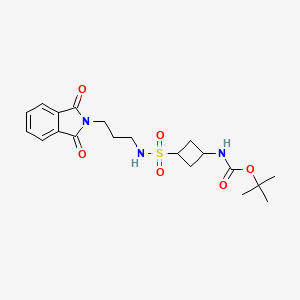 Tert-butyl N-[3-[3-(1,3-dioxoisoindol-2-yl)propylsulfamoyl]cyclobutyl]carbamate