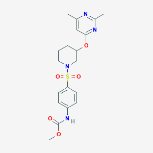 Methyl (4-((3-((2,6-dimethylpyrimidin-4-yl)oxy)piperidin-1-yl)sulfonyl)phenyl)carbamate