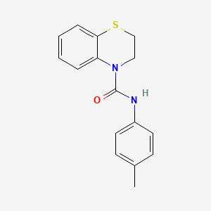 molecular formula C16H16N2OS B2408308 N-(4-甲基苯基)-2,3-二氢-4H-1,4-苯并噻嗪-4-甲酰胺 CAS No. 338750-62-2