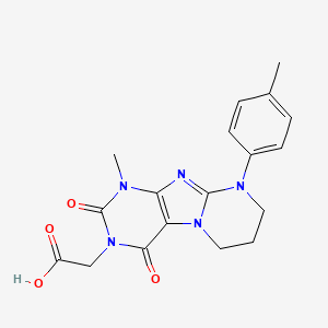 2-[1-methyl-9-(4-methylphenyl)-2,4-dioxo-7,8-dihydro-6H-purino[7,8-a]pyrimidin-3-yl]acetic acid