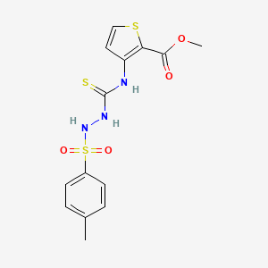 methyl 3-({[(4-methylphenyl)hydrazinesulfonyl]methanethioyl}amino)thiophene-2-carboxylate