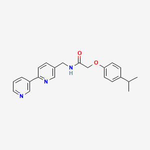 molecular formula C22H23N3O2 B2408330 N-([2,3'-bipyridin]-5-ylmethyl)-2-(4-isopropylphenoxy)acetamide CAS No. 2034208-73-4