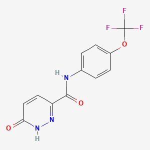 molecular formula C12H8F3N3O3 B2408332 6-氧代-N-[4-(三氟甲氧基)苯基]-1H-哒嗪-3-甲酰胺 CAS No. 900001-87-8