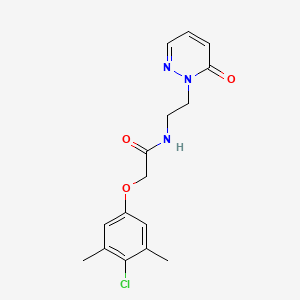 molecular formula C16H18ClN3O3 B2408334 2-(4-chloro-3,5-dimethylphenoxy)-N-(2-(6-oxopyridazin-1(6H)-yl)ethyl)acetamide CAS No. 1203141-64-3