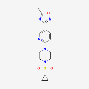 3-(6-(4-(Cyclopropylsulfonyl)piperazin-1-yl)pyridin-3-yl)-5-methyl-1,2,4-oxadiazole