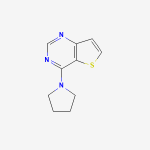 molecular formula C10H11N3S B2408346 1-{噻吩并[3,2-d]嘧啶-4-基}吡咯烷 CAS No. 16234-48-3
