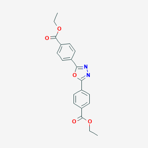 molecular formula C20H18N2O5 B240835 Ethyl 4-{5-[4-(ethoxycarbonyl)phenyl]-1,3,4-oxadiazol-2-yl}benzoate 