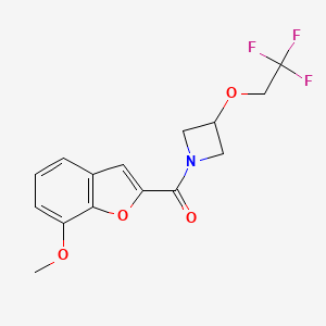 (7-Methoxybenzofuran-2-yl)(3-(2,2,2-trifluoroethoxy)azetidin-1-yl)methanone