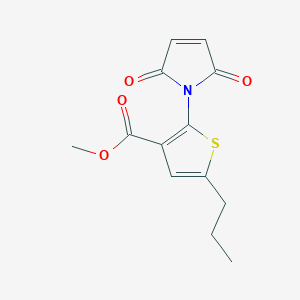 molecular formula C13H13NO4S B2408359 methyl 2-(2,5-dioxo-2,5-dihydro-1H-pyrrol-1-yl)-5-propylthiophene-3-carboxylate CAS No. 857494-36-1