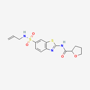 molecular formula C15H17N3O4S2 B2408362 N-(6-(N-allylsulfamoyl)benzo[d]thiazol-2-yl)tetrahydrofuran-2-carboxamide CAS No. 692762-33-7