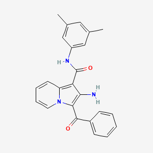 molecular formula C24H21N3O2 B2408366 2-amino-3-benzoyl-N-(3,5-dimethylphenyl)indolizine-1-carboxamide CAS No. 898433-81-3