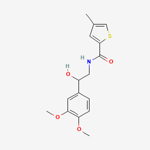 molecular formula C16H19NO4S B2408384 N-(2-(3,4-二甲氧基苯基)-2-羟基乙基)-4-甲基噻吩-2-羧酰胺 CAS No. 1797601-17-2