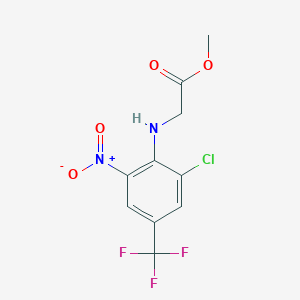 molecular formula C10H8ClF3N2O4 B240839 Methyl [2-chloro-6-nitro-4-(trifluoromethyl)anilino]acetate 