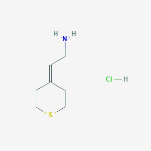 molecular formula C7H14ClNS B2408398 2-(四氢-4H-噻吩-4-亚甲基)乙胺盐酸盐 CAS No. 2241127-93-3