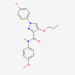 molecular formula C20H20FN3O3 B2408400 1-(4-fluorophenyl)-N-(4-methoxyphenyl)-4-propoxy-1H-pyrazole-3-carboxamide CAS No. 1209717-02-1