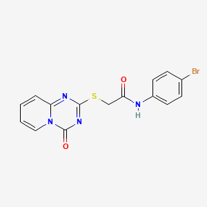 N-(4-bromophenyl)-2-(4-oxopyrido[1,2-a][1,3,5]triazin-2-yl)sulfanylacetamide