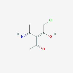 molecular formula C7H10ClNO2 B2408405 (3Z)-3-(1-氨基乙叉基)-1-氯戊烷-2,4-二酮 CAS No. 54484-57-0