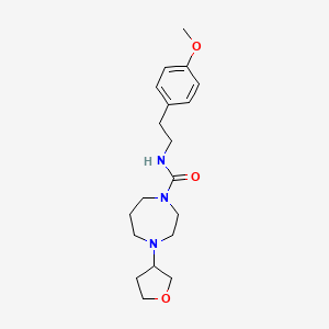 molecular formula C19H29N3O3 B2408423 N-(4-methoxyphenethyl)-4-(tetrahydrofuran-3-yl)-1,4-diazepane-1-carboxamide CAS No. 2309313-46-8
