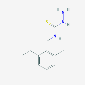 molecular formula C11H17N3S B2408426 1-Amino-3-[(2-ethyl-6-methylphenyl)methyl]thiourea CAS No. 2319841-86-4