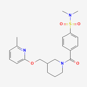 N,N-Dimethyl-4-[3-[(6-methylpyridin-2-yl)oxymethyl]piperidine-1-carbonyl]benzenesulfonamide