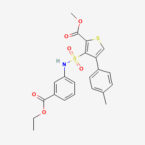 Methyl 3-({[3-(ethoxycarbonyl)phenyl]amino}sulfonyl)-4-(4-methylphenyl)thiophene-2-carboxylate