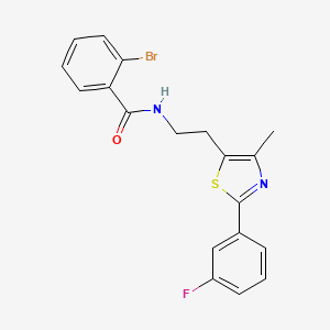 molecular formula C19H16BrFN2OS B2408444 2-bromo-N-(2-(2-(3-fluorophenyl)-4-methylthiazol-5-yl)ethyl)benzamide CAS No. 946250-96-0