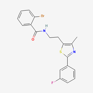 molecular formula C19H16BrFN2OS B2408444 2-溴-N-(2-(2-(3-氟苯基)-4-甲基噻唑-5-基)乙基)苯甲酰胺 CAS No. 946250-96-0