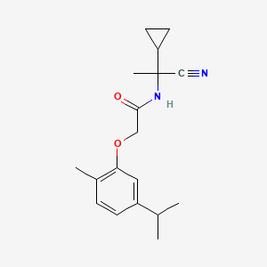 molecular formula C18H24N2O2 B2408445 N-(1-cyano-1-cyclopropylethyl)-2-[2-methyl-5-(propan-2-yl)phenoxy]acetamide CAS No. 1110815-58-1