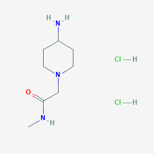 molecular formula C8H19Cl2N3O B2408448 2-(4-aminopiperidin-1-yl)-N-methylacetamide dihydrochloride CAS No. 882562-64-3