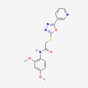 molecular formula C17H16N4O4S B2408450 N-(2,4-dimethoxyphenyl)-2-[(5-pyridin-3-yl-1,3,4-oxadiazol-2-yl)sulfanyl]acetamide CAS No. 876573-83-0