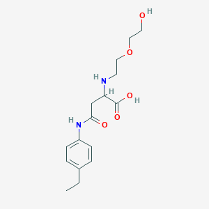 molecular formula C16H24N2O5 B2408465 4-((4-乙基苯基)氨基)-2-((2-(2-羟乙氧基)乙基)氨基)-4-氧代丁酸 CAS No. 1047678-51-2
