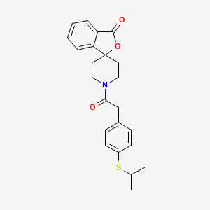 molecular formula C23H25NO3S B2408466 1'-(2-(4-(isopropylthio)phényl)acétyl)-3H-spiro[isobenzofuranne-1,4'-pipéridine]-3-one CAS No. 1797272-15-1